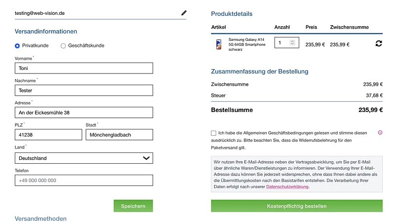Hyvä single-page checkout for Magento