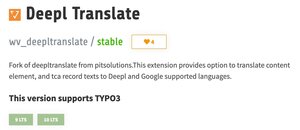 TYPO3 Extension: Deepl Translate