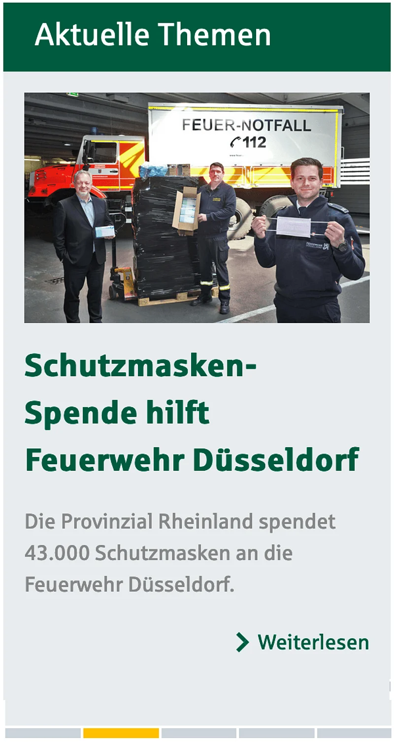 Provinzial Newsroom - Aktuelle Themen Slider Provinzial Newsroom - Aktuelle Themen Slider