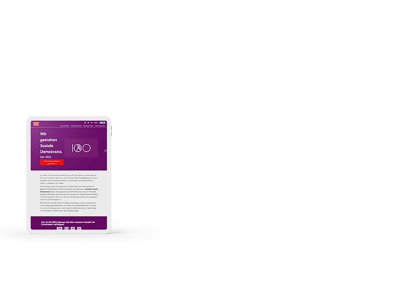 TYPO3 Website Friedrich-Ebert-Stiftung FES.de - iPad TYPO3 Website Friedrich-Ebert-Stiftung FES.de - iPad