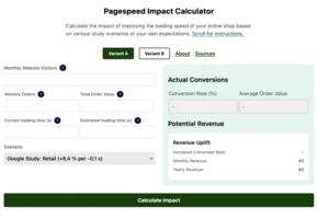 PageSpeed Impact Calculator