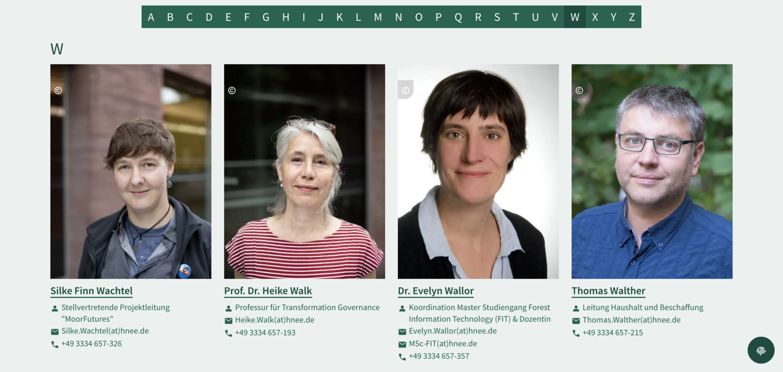 HNEE Personenregister auf Basis von Academic Person Extension für TYPO3 HNEE Personenregister auf Basis von Academic Person Extension für TYPO3