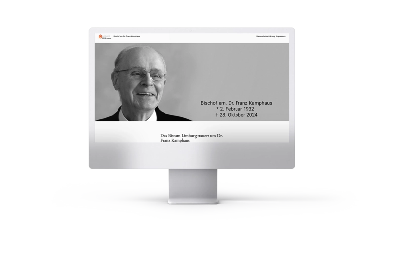 Kondolenz Website für Bistum Limburg Kondolenz Website für Bistum Limburg