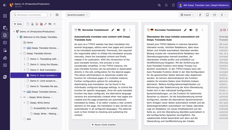 DeepL Translate for TYPO3: Auto-Translate Feature DeepL Translate for TYPO3: Auto-Translate Feature