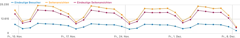 Matomo Auswertung eines Monats der Website Besucher Matomo Auswertung eines Monats der Website Besucher