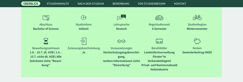 HNEE Studiengang Informationen: Strukturierte Daten mit Acadamic Programs für TYPO3 HNEE Studiengang Informationen: Strukturierte Daten mit Acadamic Programs für TYPO3