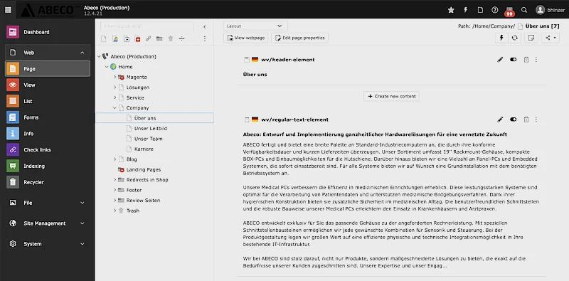 ABECO - TYPO3 und Magento Integration ABECO - TYPO3 und Magento Integration
