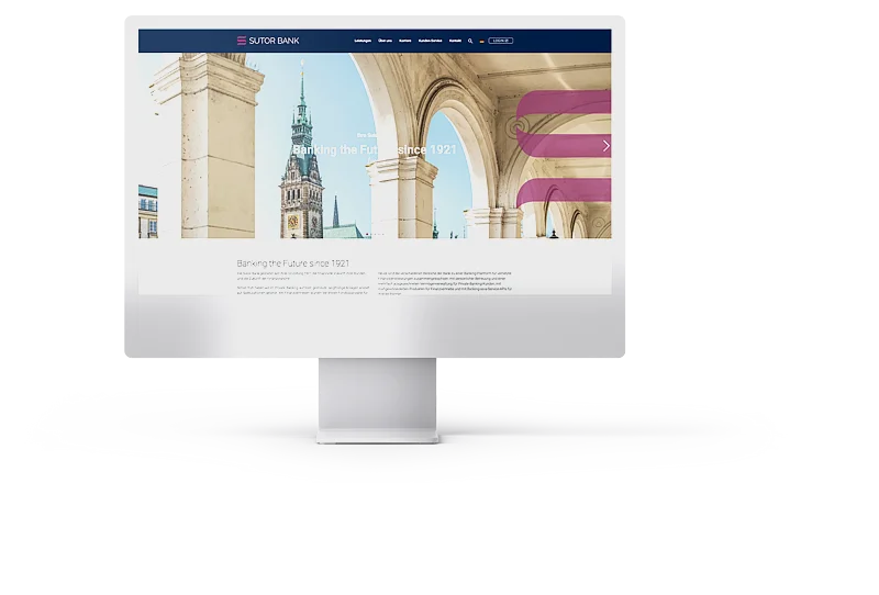 Sutor Bank iMac Mockup