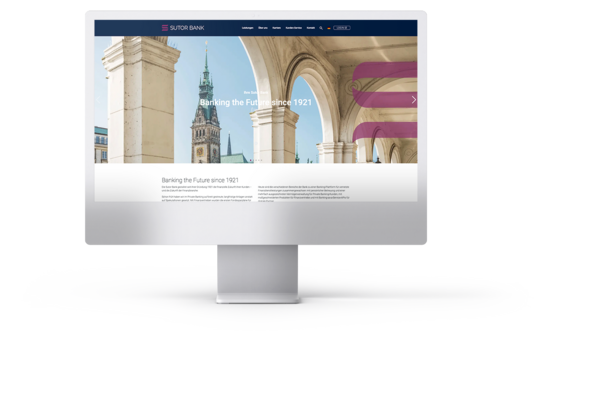 Sutor Bank iMac Mockup