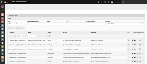 Bistum Limburg - Adressmodul für TYPO3 Bistum Limburg - Adressmodul für TYPO3