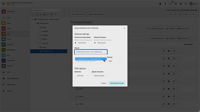 Download presets Download presets