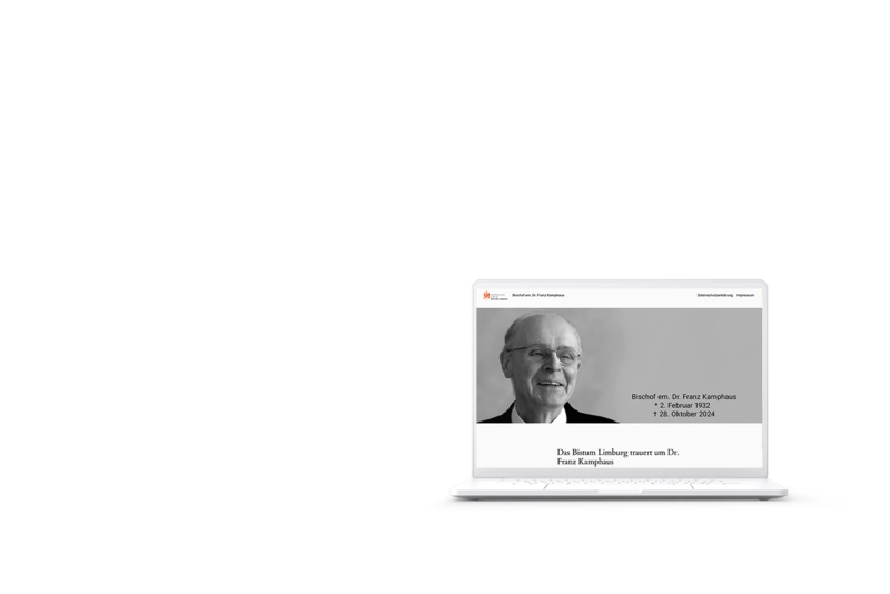 Kondolenz Website für Bistum Limburg Kondolenz Website für Bistum Limburg