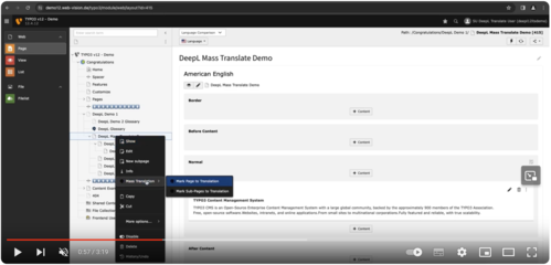 Screencast DeepL Bulk Translate on YouTube