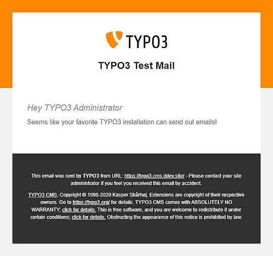 TYPO3 HTML e-mails