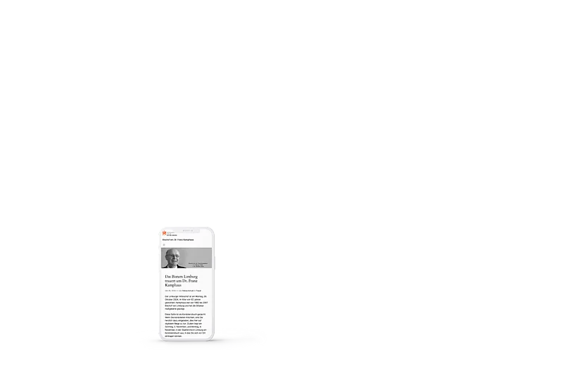 Kondolenz Website für Bistum Limburg