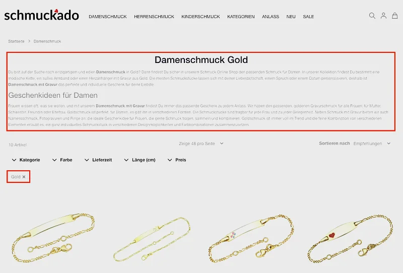 Sinnvolle SEO Inhalte für Produkt Filterungen mit Magento und TYPO3