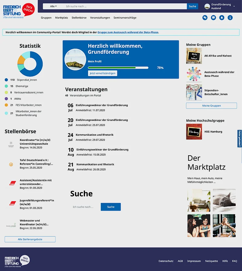 FES Community Portal: Dashboard FES Community Portal: Dashboard