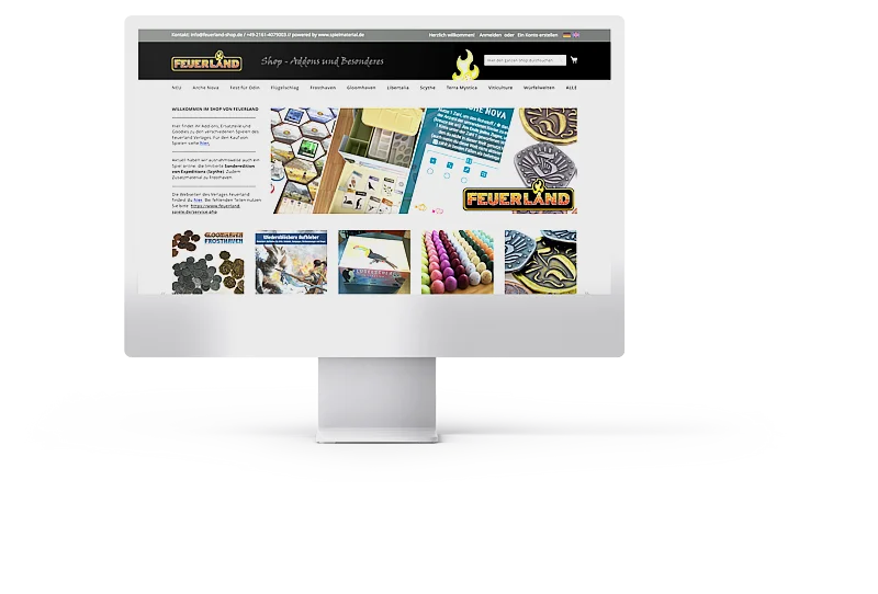 Feuerland iMac Mockup