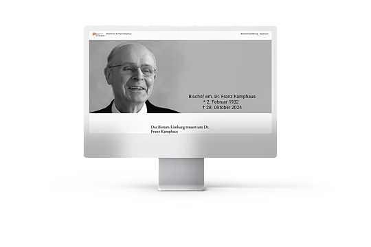 Kondolenz Website für Bistum Limburg Kondolenz Website für Bistum Limburg
