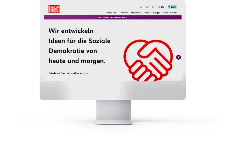 TYPO3 Website Friedrich-Ebert-Stiftung FES.de - iMac TYPO3 Website Friedrich-Ebert-Stiftung FES.de - iMac
