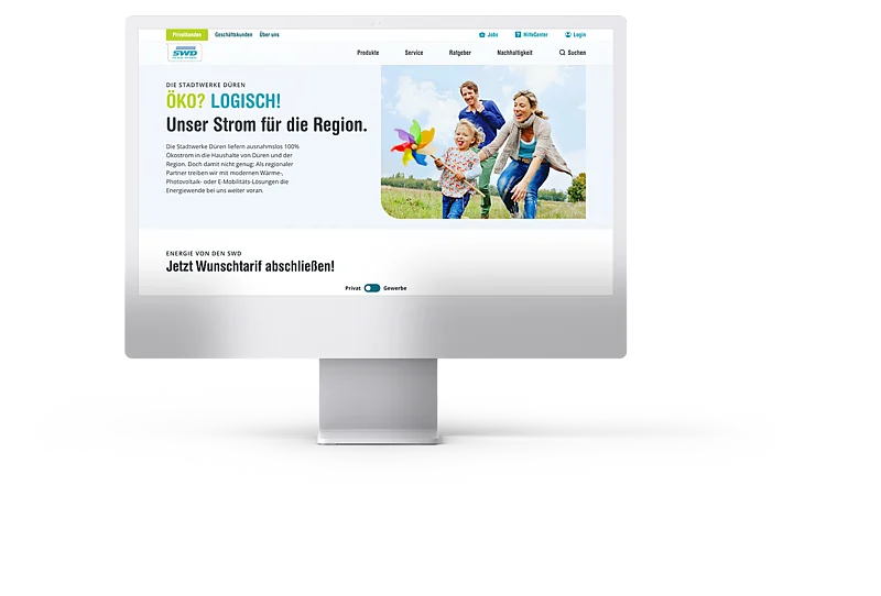 Stadtwerke Düren iMac Mockup