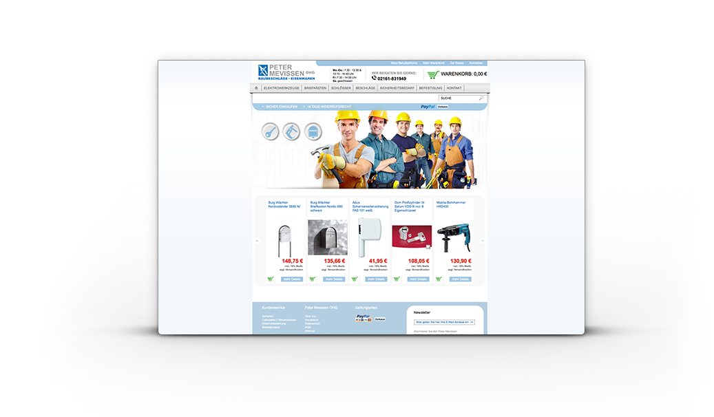 Peter Mevissen OHG - Magento Shop