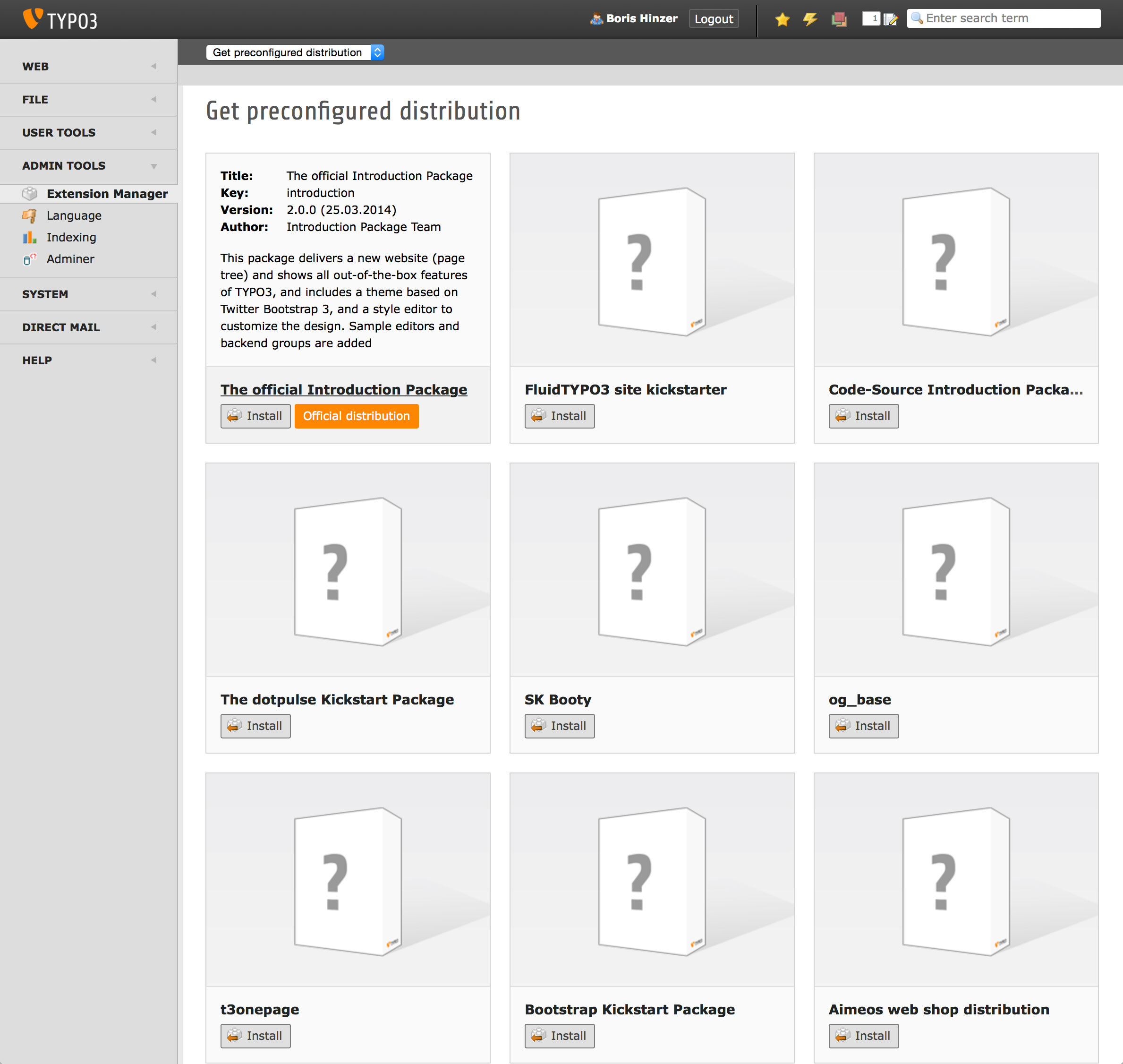 TYPO3 6.2 LTS - Distributionen