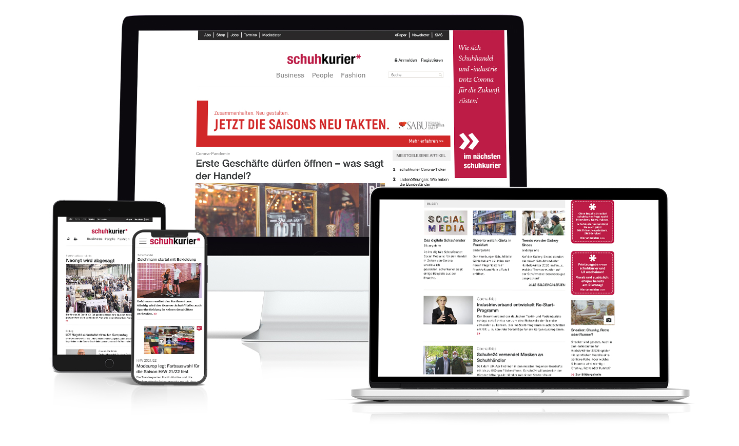 Schuhkurier - Online Magazin mit TYPO3