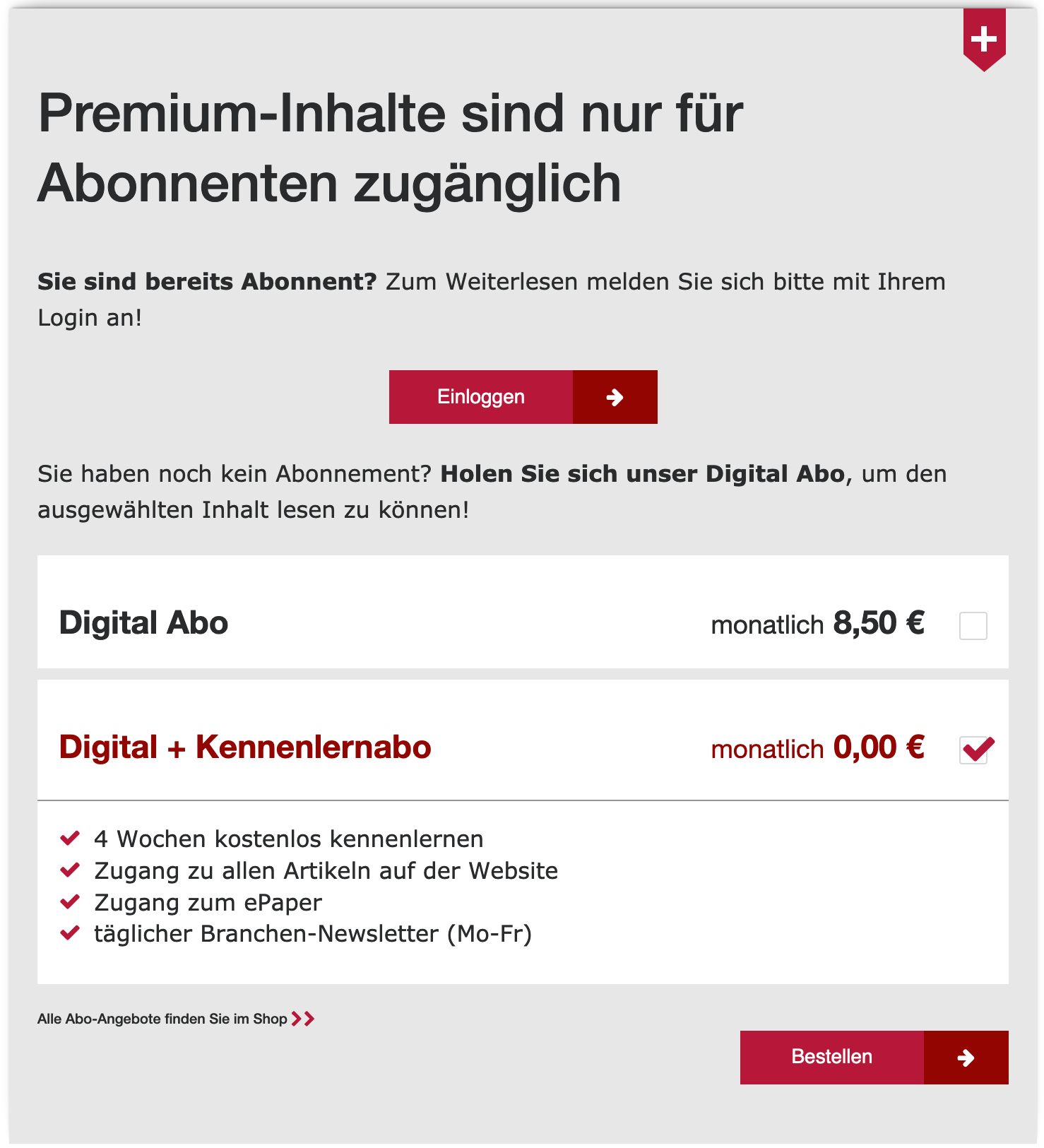 Paywall mit TYPO3 - Google konform