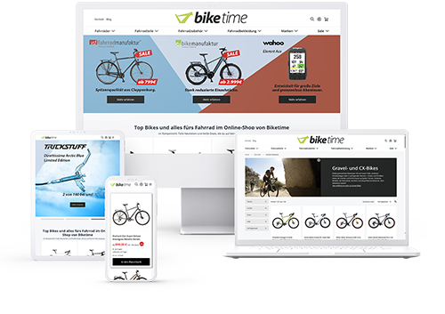 Biketime - Magento Shop: Dreifach schneller, Verkäufe verdoppelt